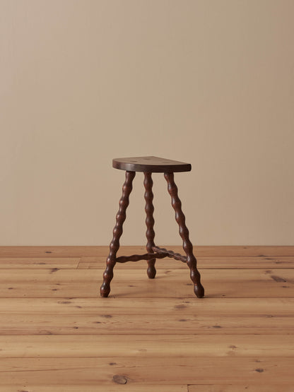 French vintage bobbin stool