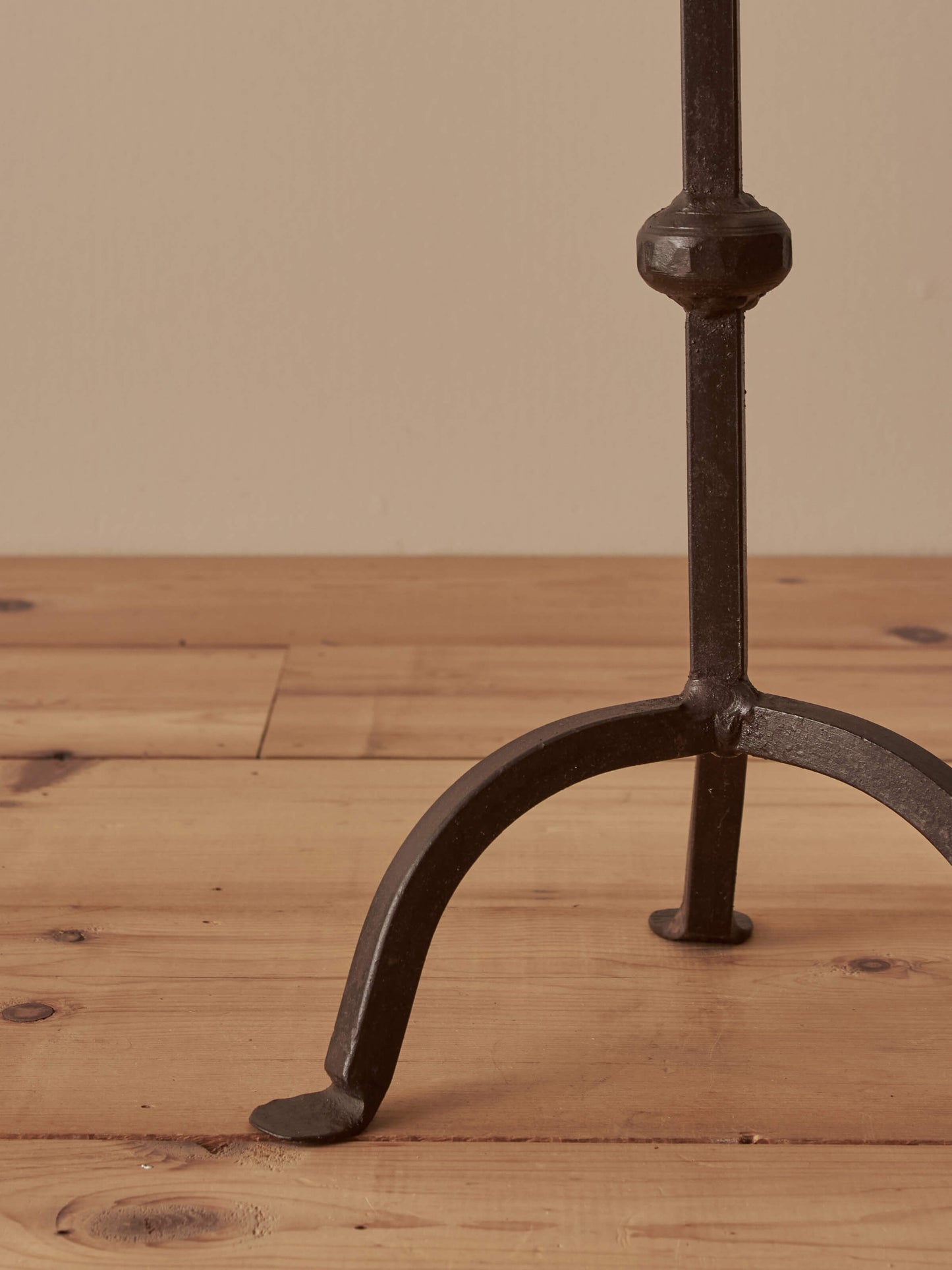 Pair of vintage wrought iron candlesticks