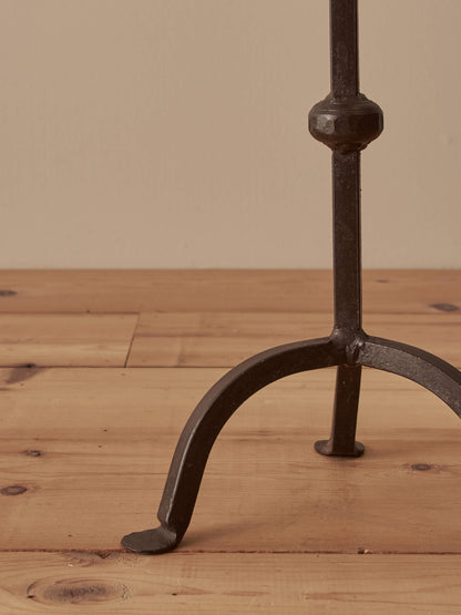 Pair of vintage wrought iron candlesticks