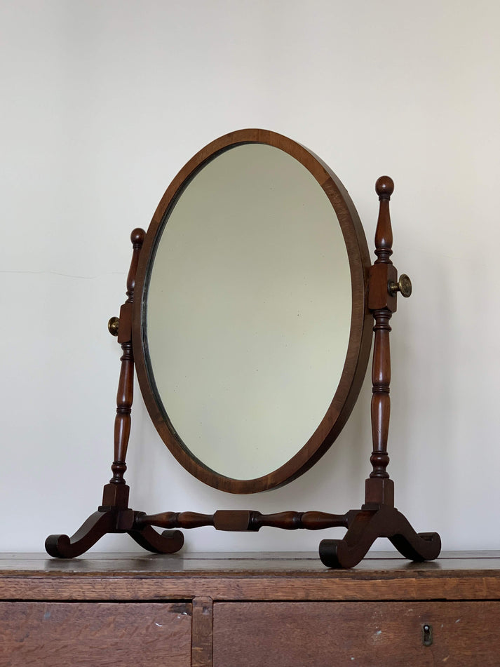 Antique oval dressing table mirror Custodian Antiques