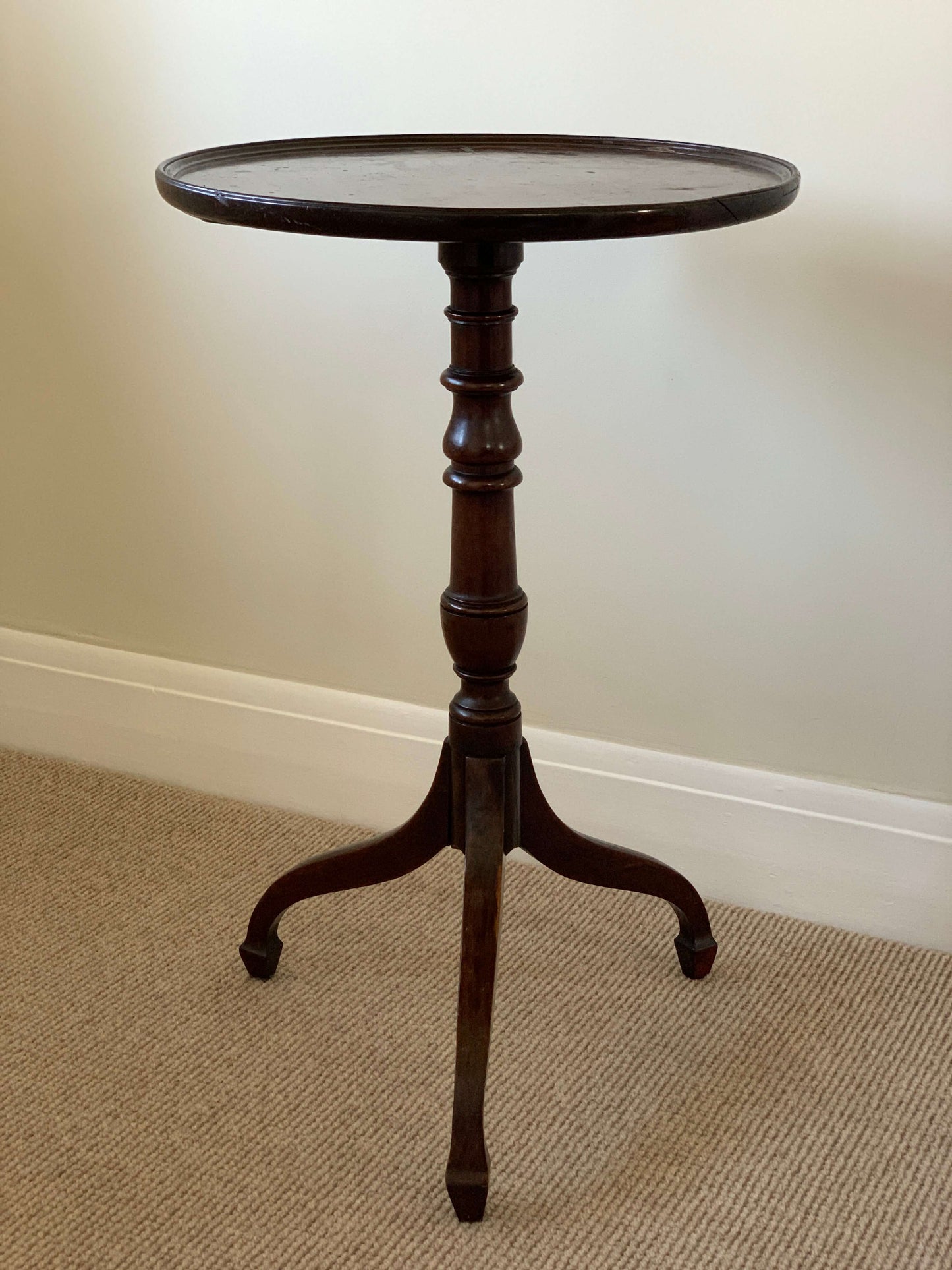 Antique occasional table on splayed legs