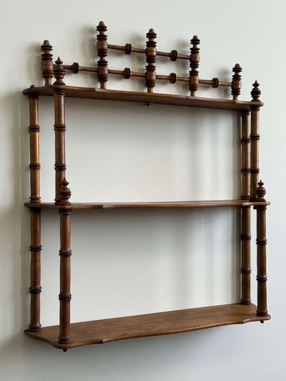 French antique faux bamboo shelving unit