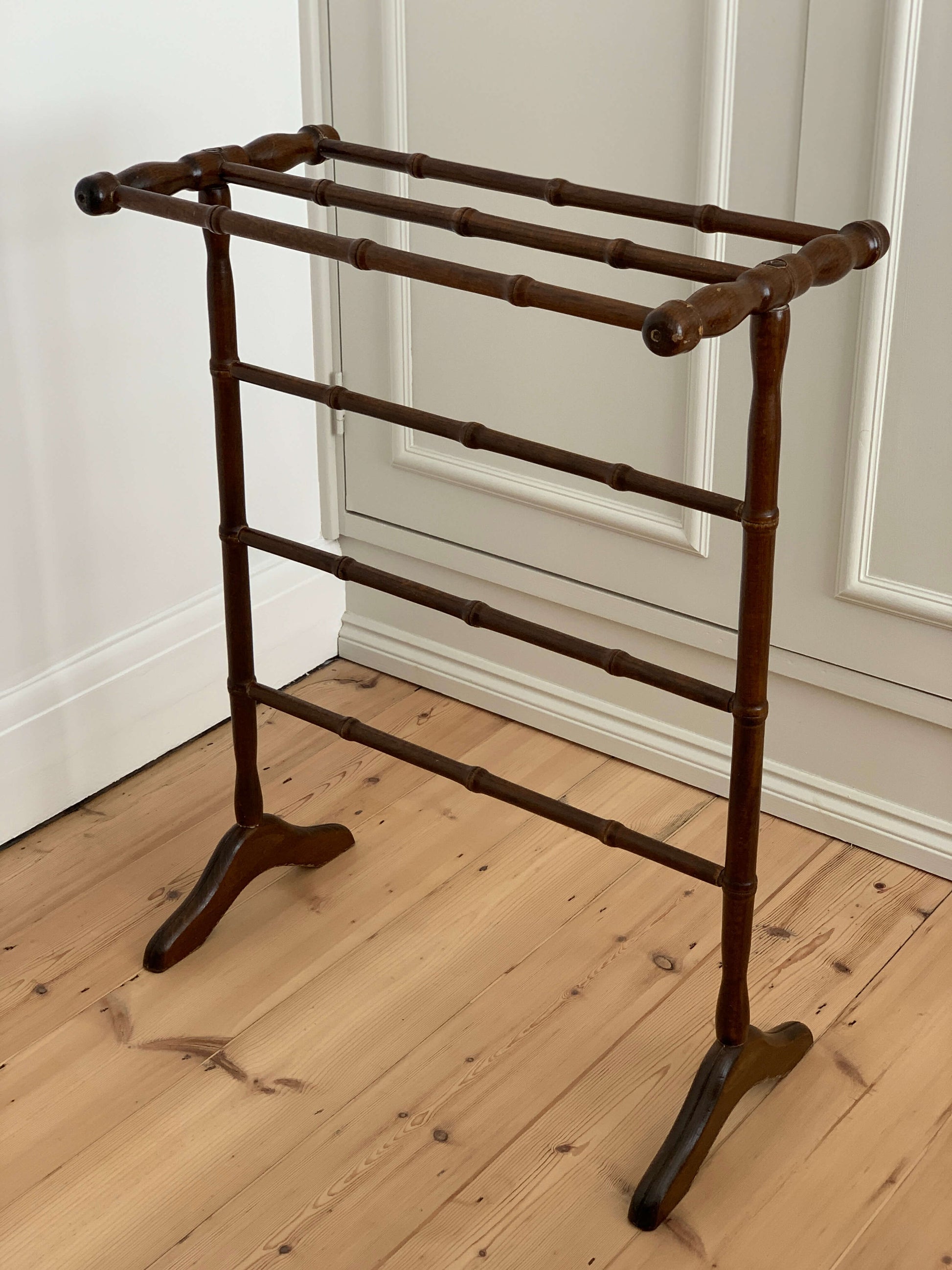 Towel Rack Old Wooden Clothes Rack Vintage Free Standing Towel