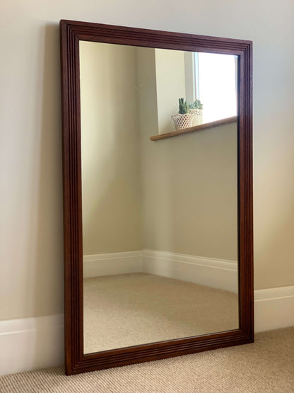 Antique reeded bevelled mirror