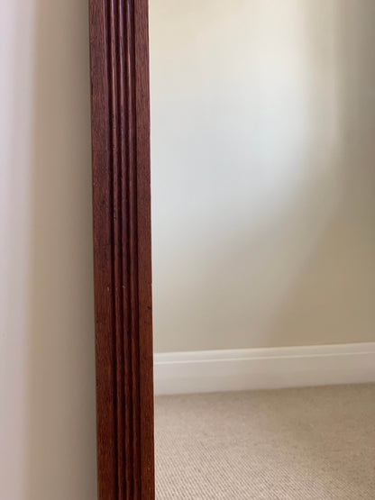 Antique reeded bevelled mirror