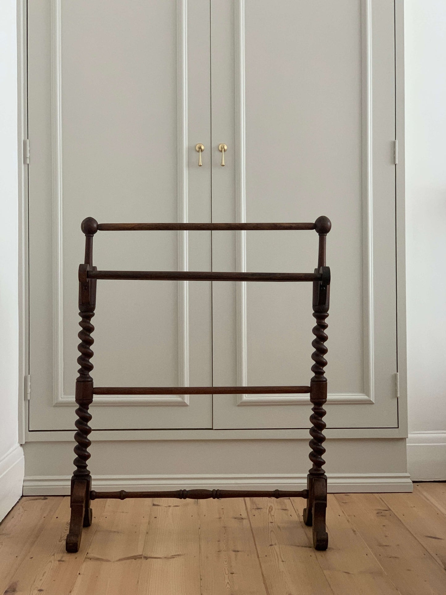 Antique barley twist towel rail