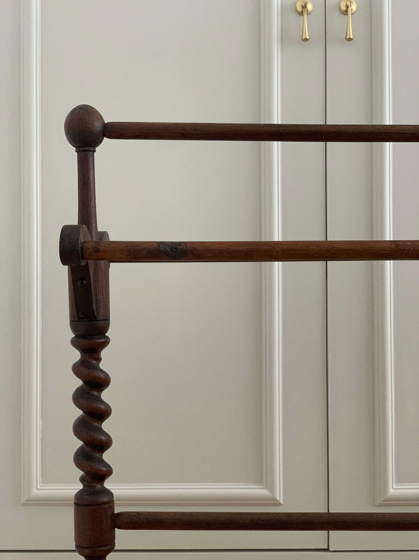 Antique barley twist towel rail