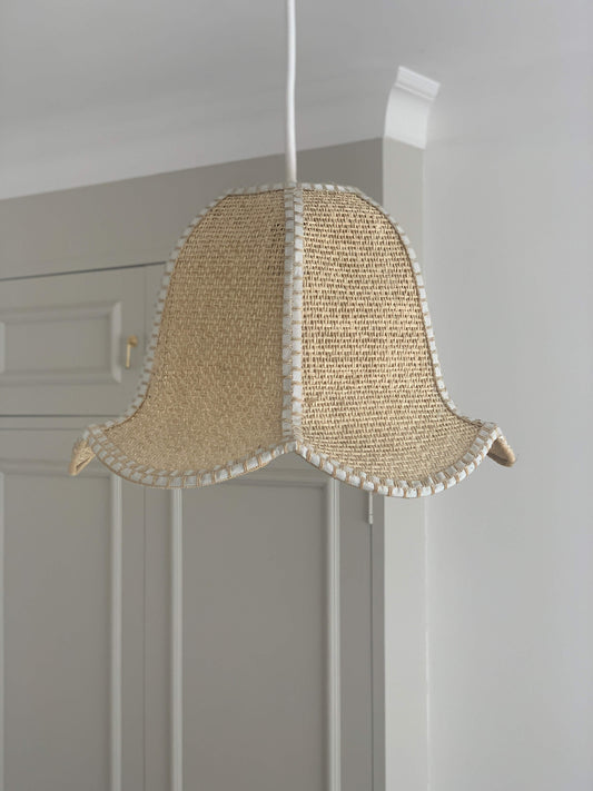 Vintage rattan pendant lampshade