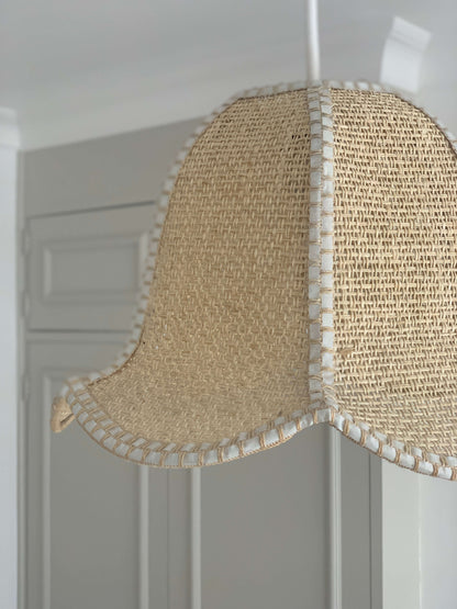 Vintage rattan pendant lampshade