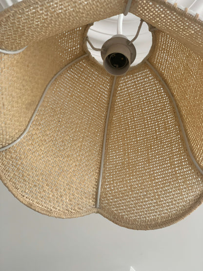 Vintage rattan pendant lampshade