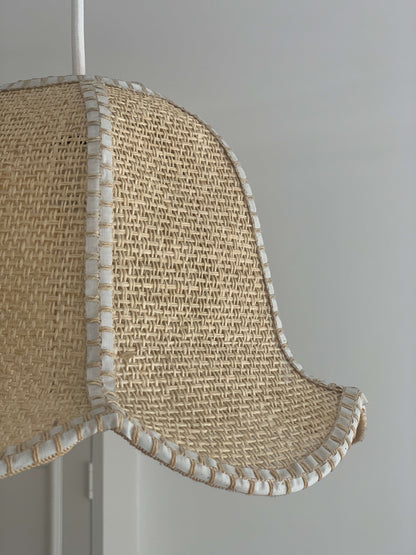 Vintage rattan pendant lampshade