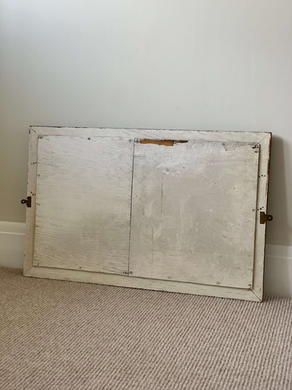 Antique rectangular bobbin mirror